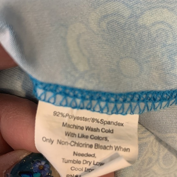 Tranquility Medium Ocean Blue With Beautiful Summer Design Skirt - Picture 9 of 9